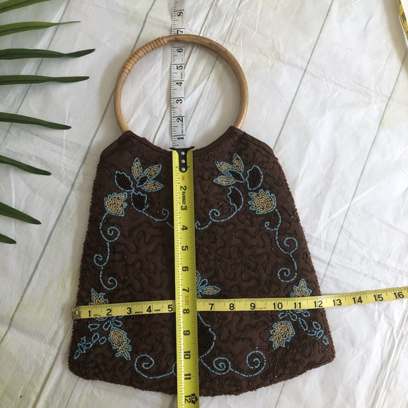 Vintage Embellishment Brown Bag - Picture 3 of 3